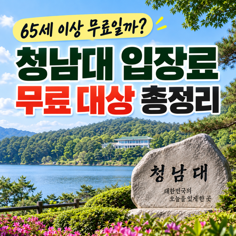 청남대 입장료 무료인 줄 알았는데? 무료 대상·주차요금 확인하세요