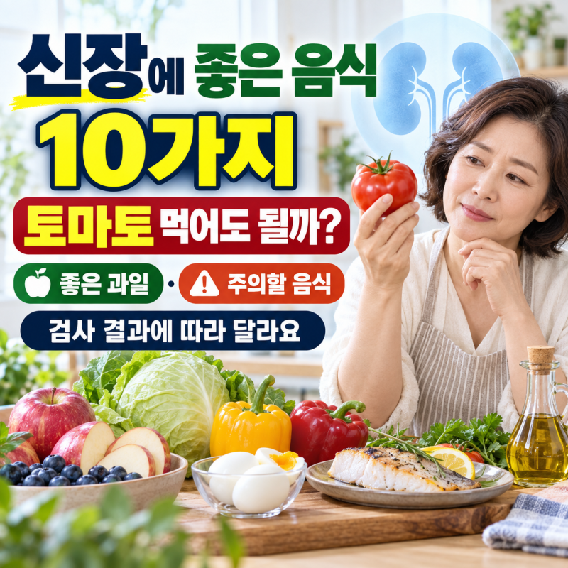 신장에 좋은 음식 10가지 총정리｜좋은 과일·나쁜 음식, 토마토 먹어도 될까?