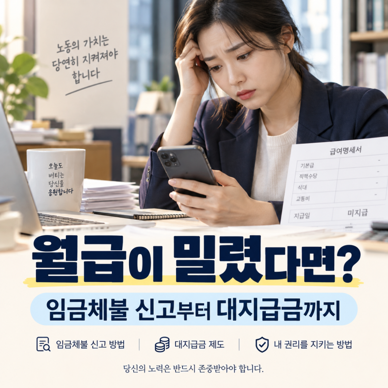 월급이 밀렸다면 어떻게 해야 할까? 임금체불 신고부터 대지급금까지