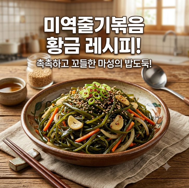 미역줄기볶음 하는법, 비린내 없이 꼬들꼬들하게 만드는 밑반찬 간단한 레시피