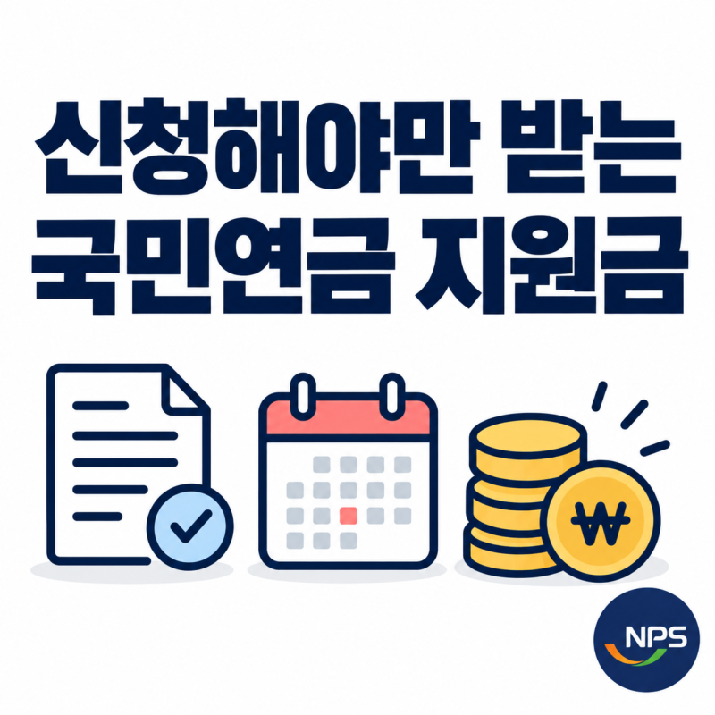 2026년 국민연금 보험료 지원, 신청 안 하면 못 받습니다