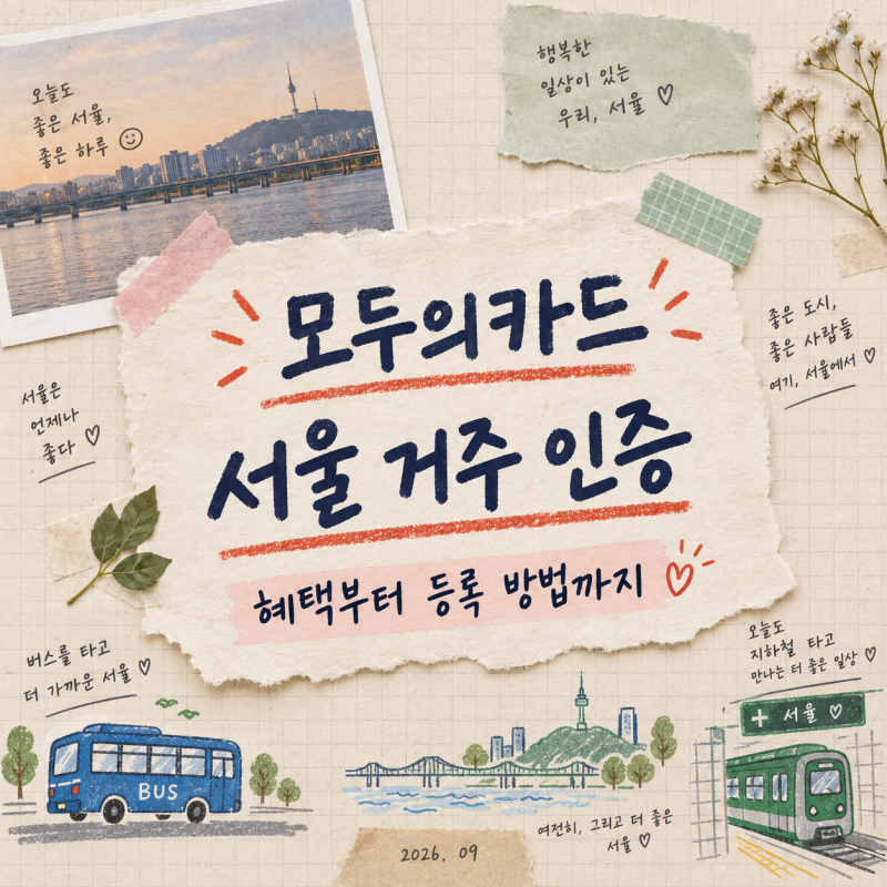 모두의카드 서울 거주 인증 방법｜기후동행패스 혜택·9월 환급 정리