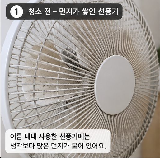 여름내 쓴 선풍기 청소법, 먼지 없이 깔끔하게 보관하는 방법