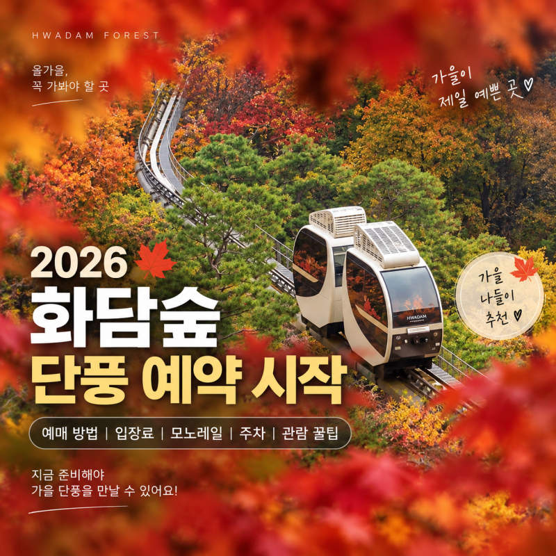 2026 화담숲 단풍 예약 총정리｜매진이라면? 취소표·모노레일 예매 꿀팁