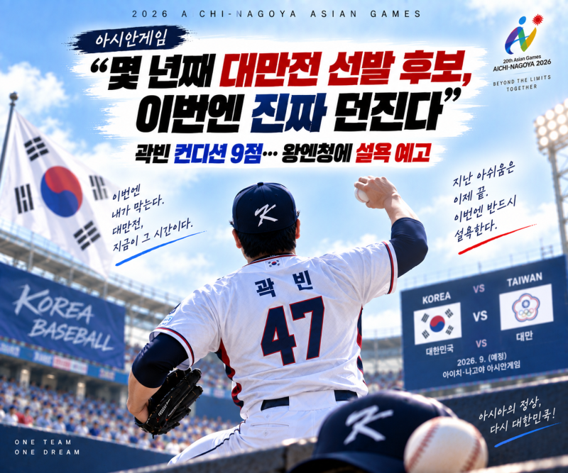 아시안게임 “몇 년째 대만전 선발 후보, 이번엔 진짜 던진다” 곽빈 컨디션 9점…왕옌청에 ....