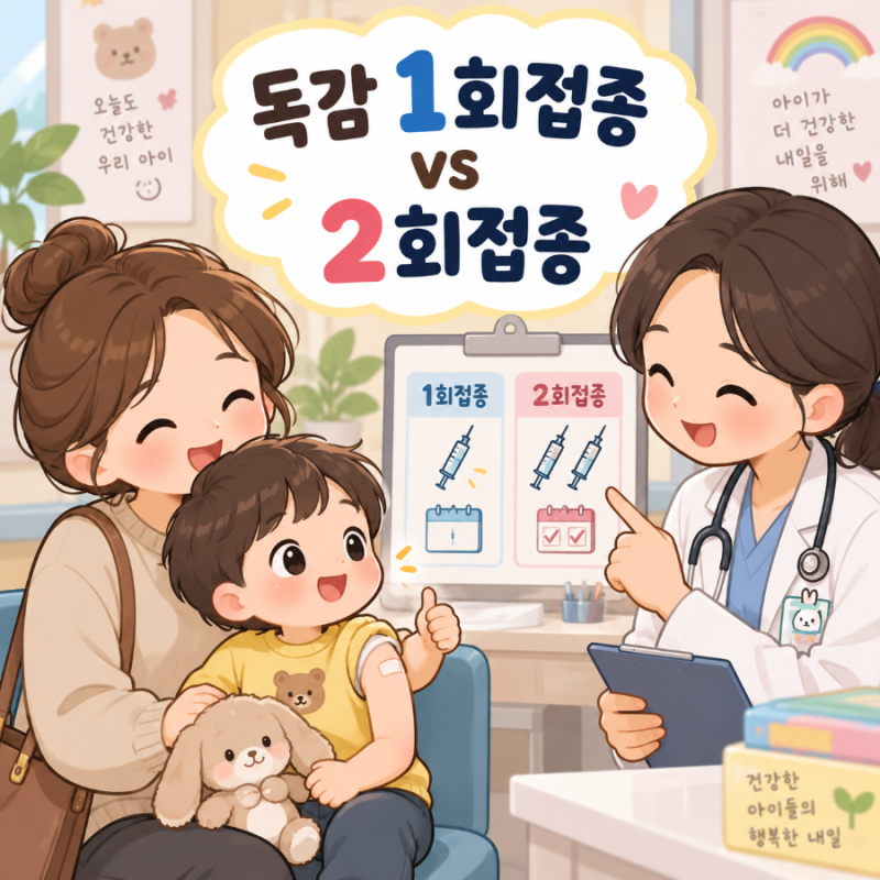 독감백신 1회접종 2회접종 차이 독감예방접종 시기 변경 대상