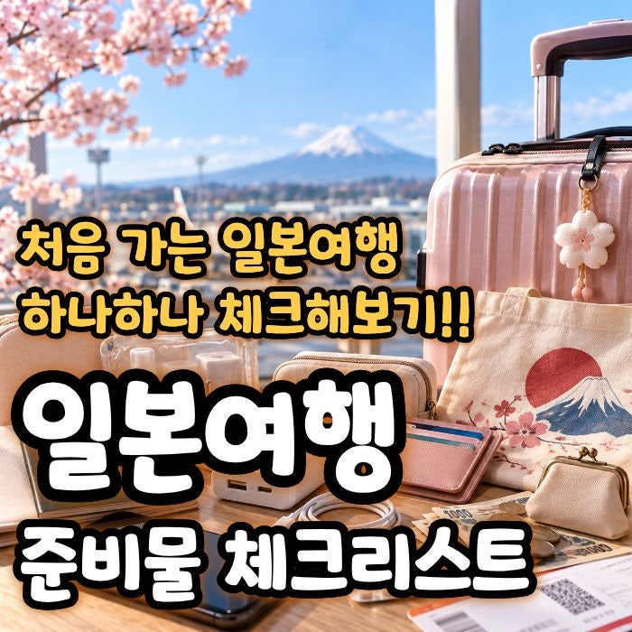 10월 일본여행 준비물 체크리스트, 처음 가는 일본여행 하나씩 준비해봤어요