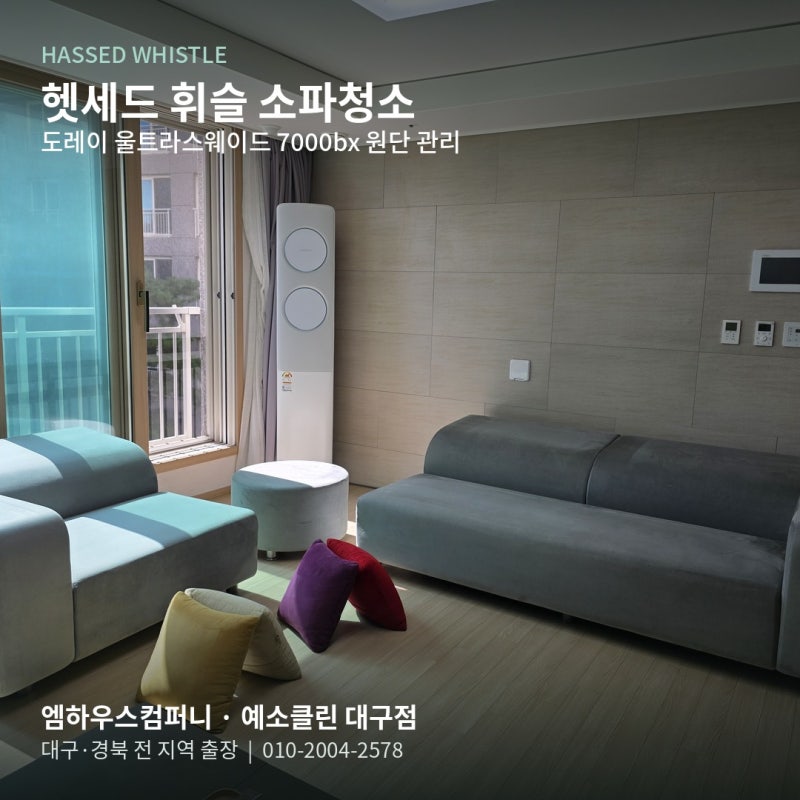 대구 헷세드 휘슬 소파청소 후기 ㅣ도레이 울트라스웨이드 원단관리