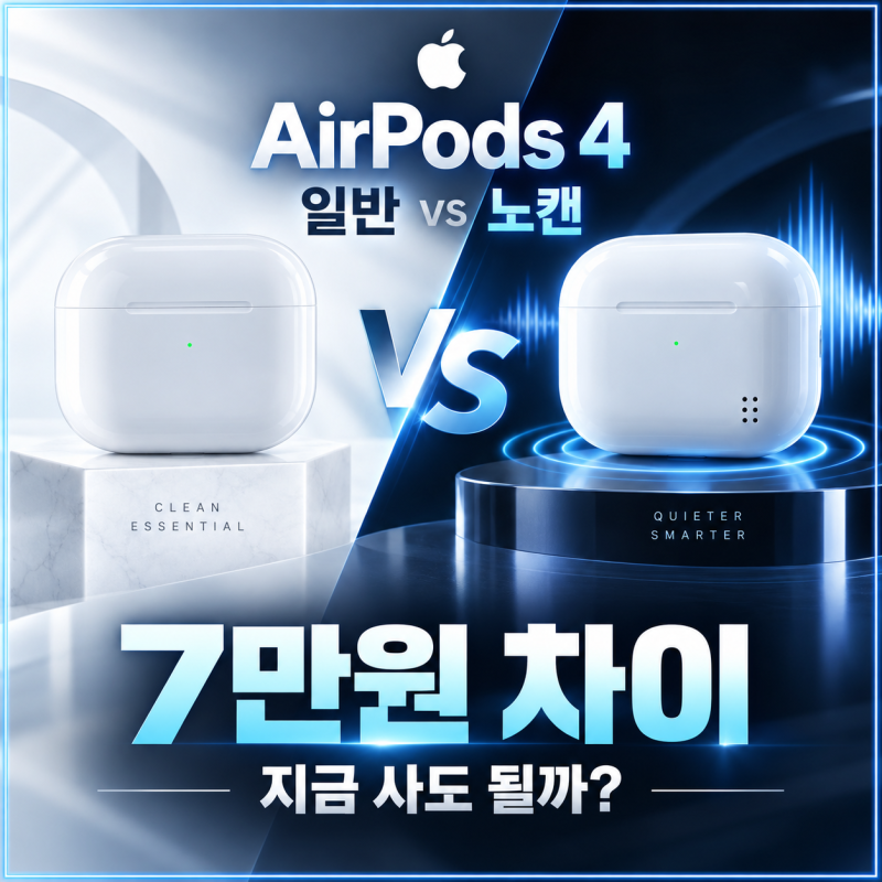 에어팟 4세대 일반 노캔 차이 총정리