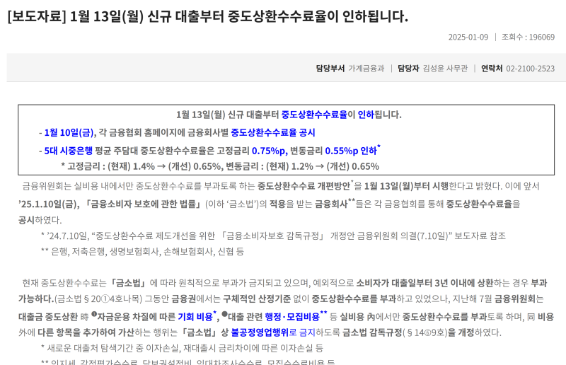 주담대 중도상환수수료 계산법, 금리 갈아타기 전에 확인할 세 가지 비용