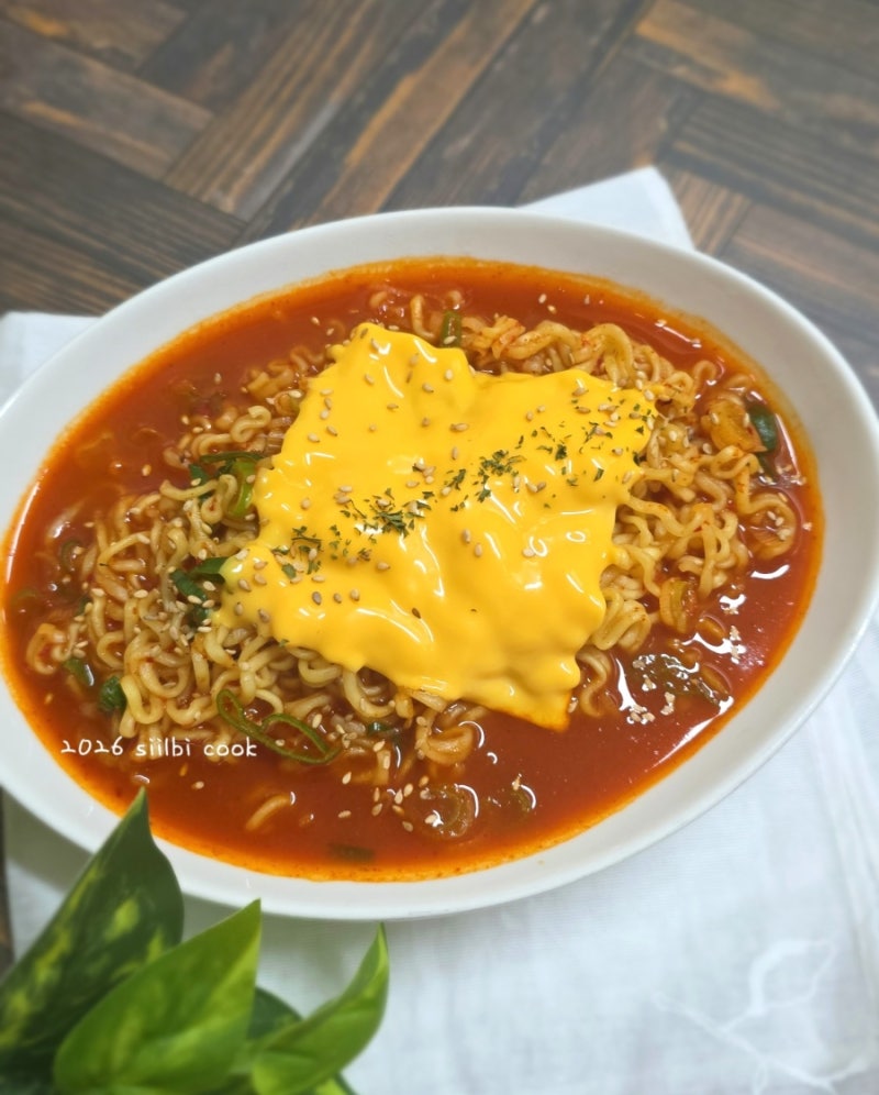 치즈 라볶이 레시피 떡, 어묵, 라면스프 없는 라볶이 레시피 라면볶이 만들기
