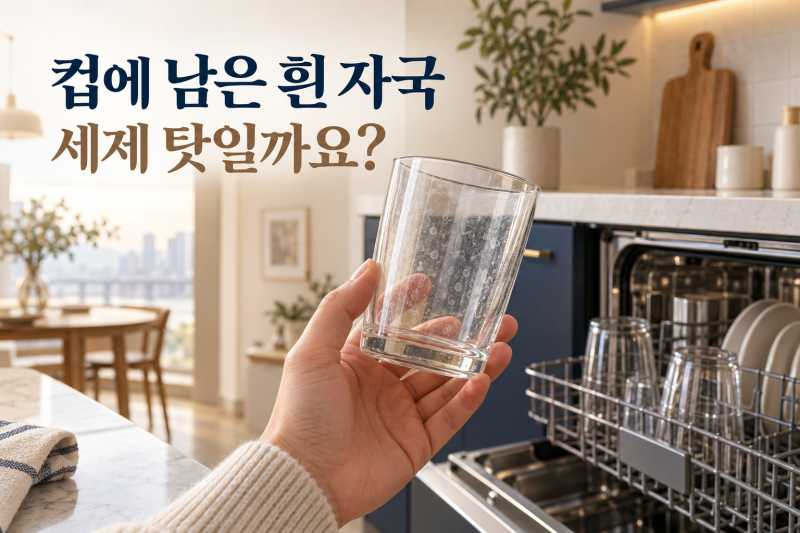 식기세척기 컵에 흰 자국, 세제 바꾸기 전 확인할 설정