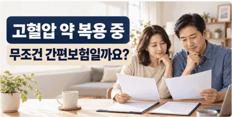 고혈압 약을 먹고 있으면 간편보험부터 가입해야 할까요? 일반심사형과 비교하는 순서
