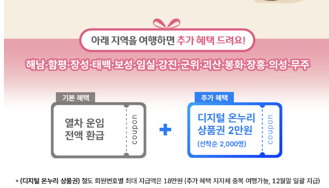2026 하반기 KTX 여행가는 달 다시 시작