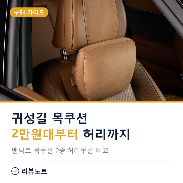 운전 1시간만 해도 뒷목이 뻐근하다면, 차량용 목쿠션 하나로 달라질까?(feat. 등받이 허리쿠....