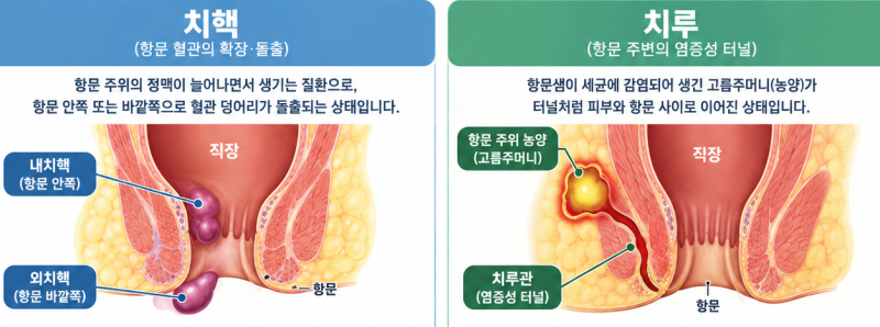 치질인 줄 알았는데 치루?! 헷갈리기 쉬운 초기 증상