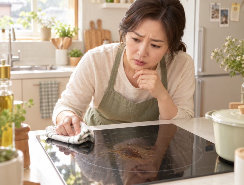 인덕션 상판 얼룩 안 지워질 때, 철수세미보다 먼저 할 일