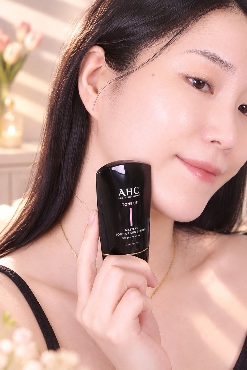 AHC 마스터즈 톤업 선세럼 올리브영 선크림 추천 화잘먹 선케어 하기