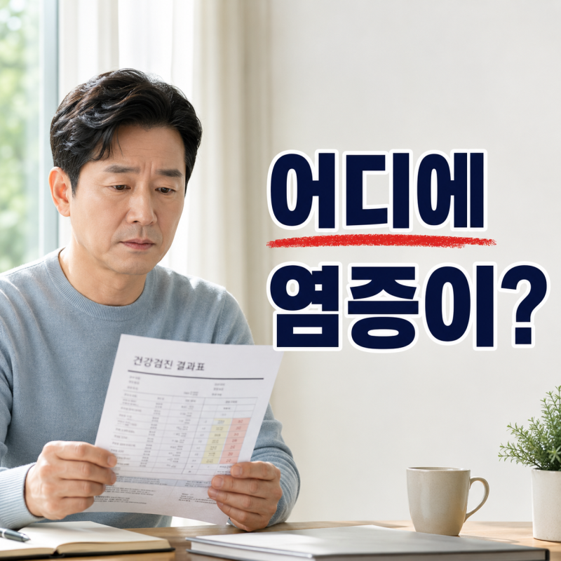 CRP 염증수치 높음, 어디에 염증이 있다는 뜻일까요