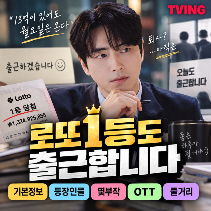 로또 1등도 출근합니다 기본정보 등장인물 몇부작 OTT, 이준혁 13억 당첨 후 줄거리