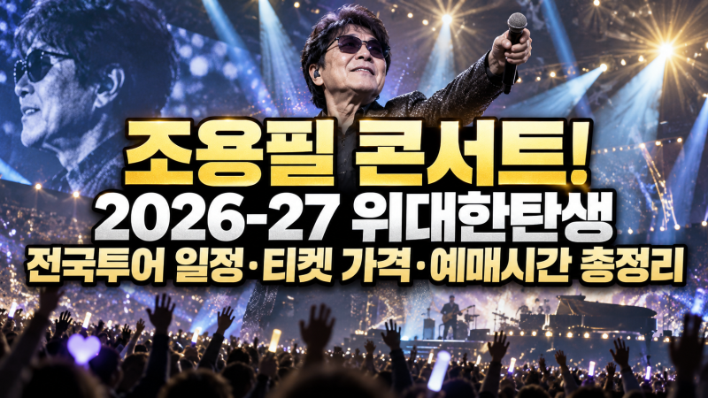 조용필 콘서트 또 열린다! 2026-27 위대한탄생 전국투어 일정·티켓 가격·예매시간 총정리