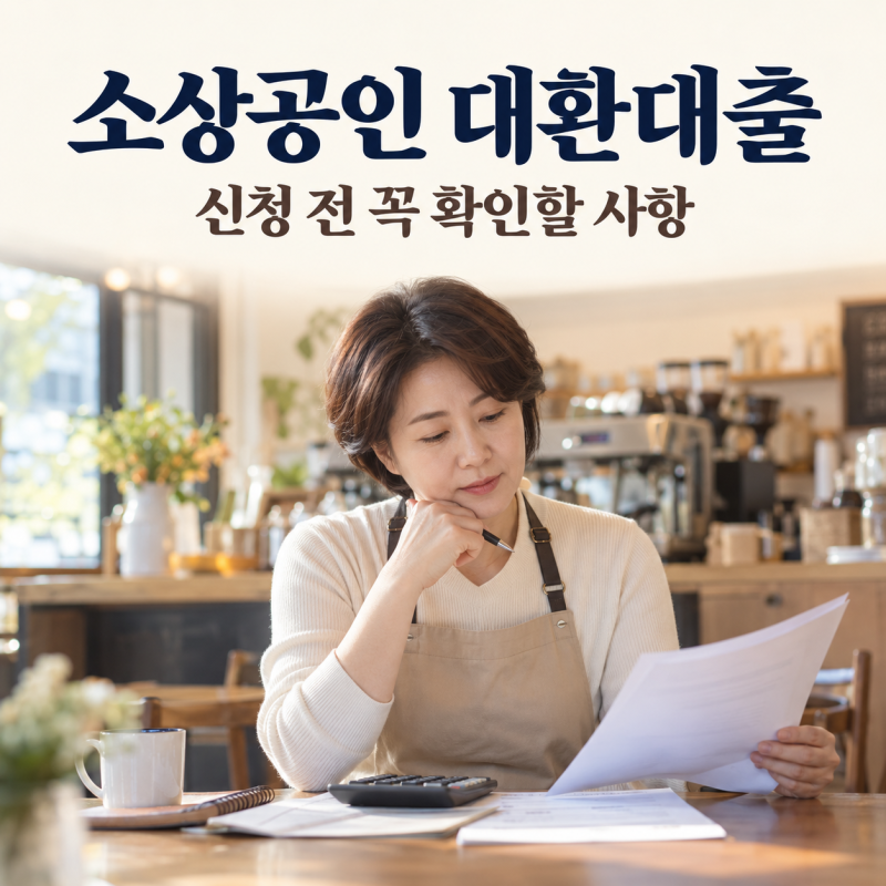 소상공인 대환대출 확인사항, 금리만 보고 갈아타면 놓치는 것들