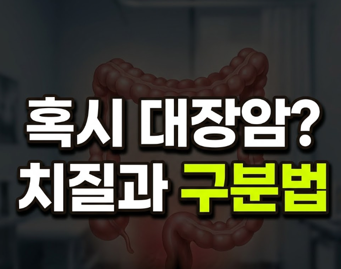 대장암 초기증상 치질 및 조기 구분 방법(+50세 전에도 생길까?)