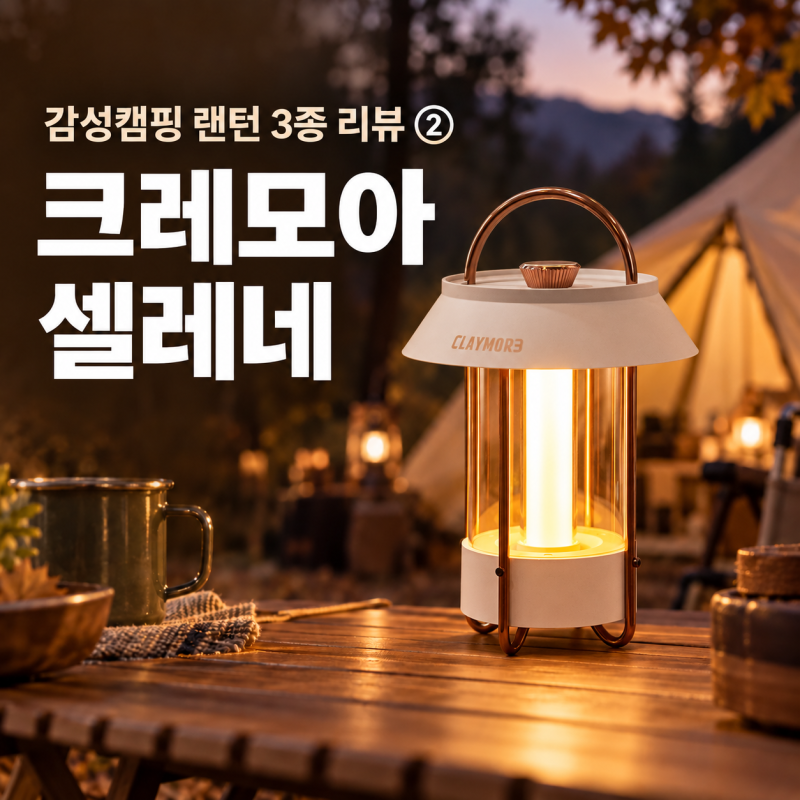 감성캠핑 랜턴 3종 리뷰 ② 크레모아 셀레네, 루메나 더클래식과는 다른 매력
