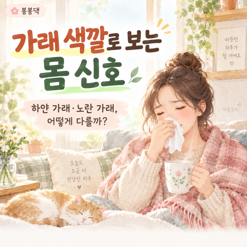 가래색깔 알 수 있는 건? 하얀가래·노란가래 원인 알아보기