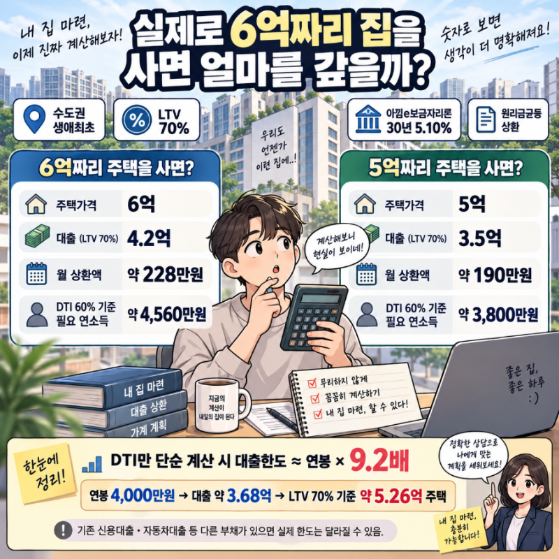 생애최초 내 집 마련이 6억·9억에서 갈리는 이유 (feat. 보금자리론·신생아 특례·시중은행 주....