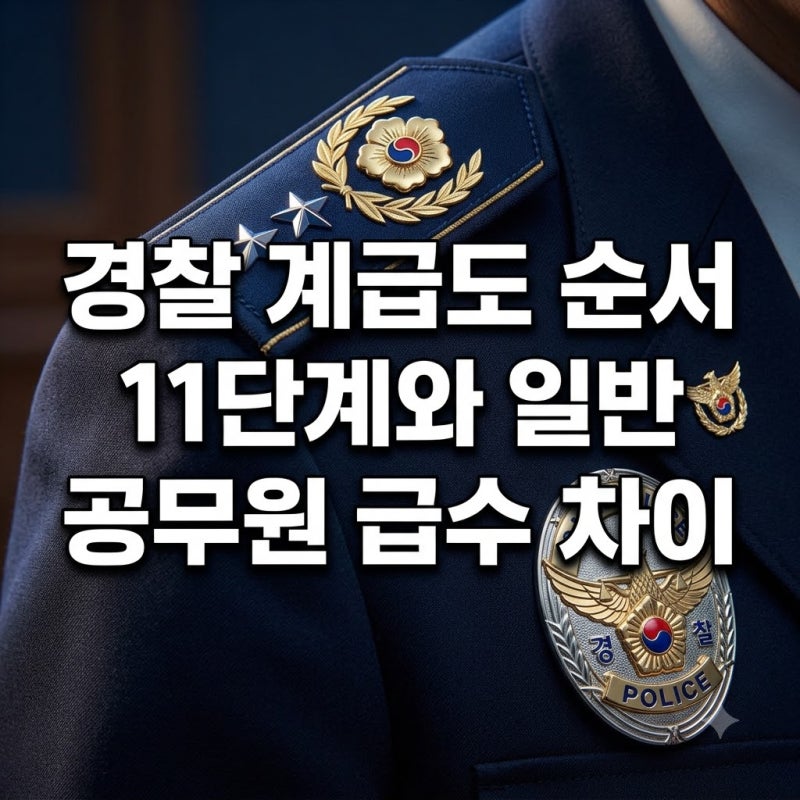 경찰 계급도 순서 11단계와 일반 공무원 급수 차이