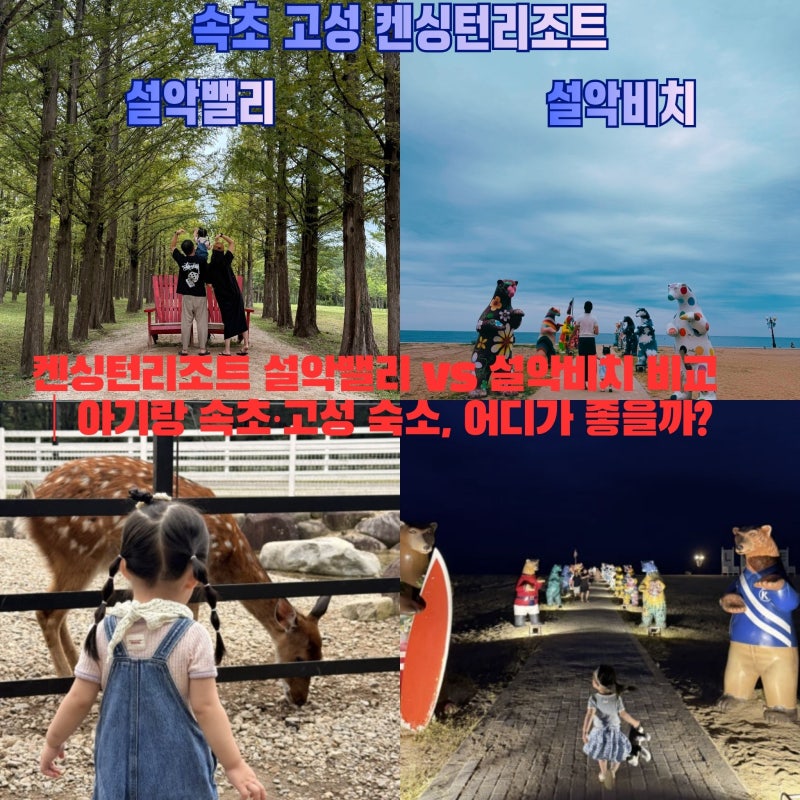 켄싱턴리조트 설악밸리 vs 설악비치 비교｜아기랑 속초·고성 숙소, 어디가 좋을까?