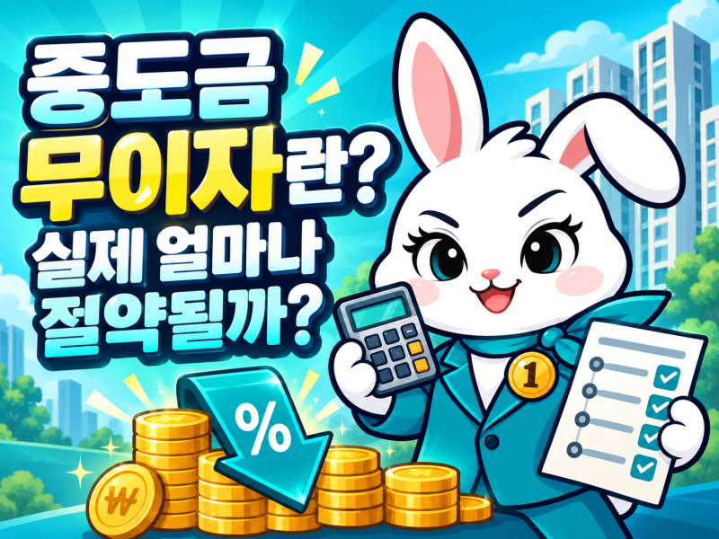 중도금 무이자란? 실제 얼마나 절약되는지 계산해보자!
