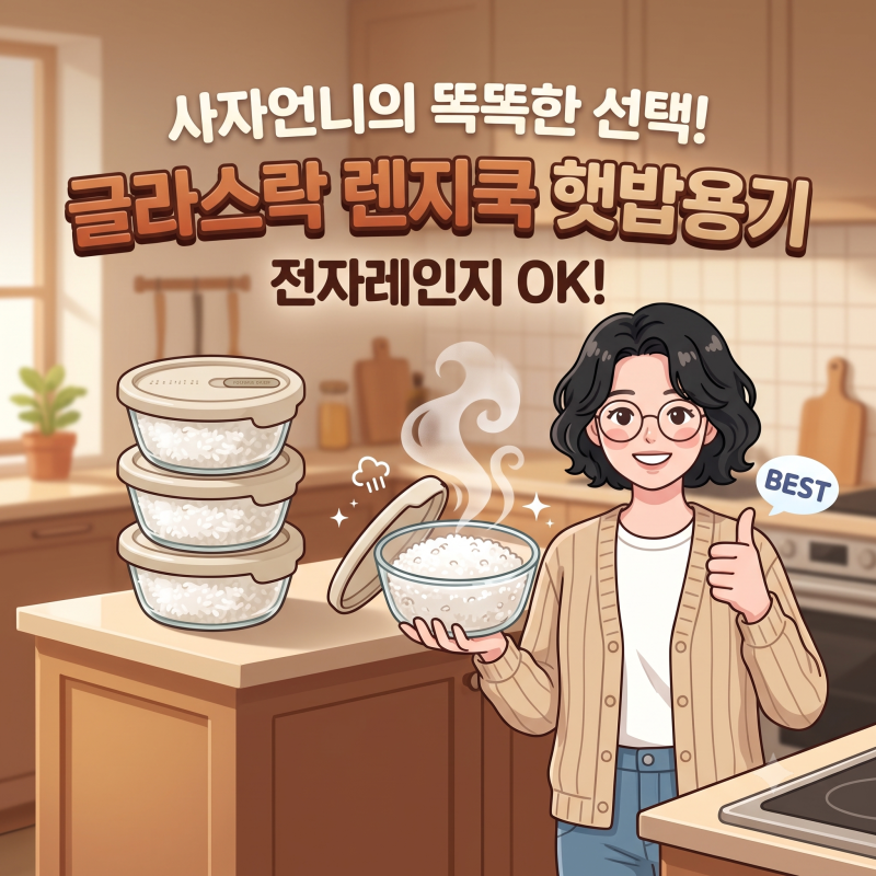 냉동밥 보관용기 추천 글라스락 렌지쿡 훈맹정음 햇밥용기 300ml 팩트체크
