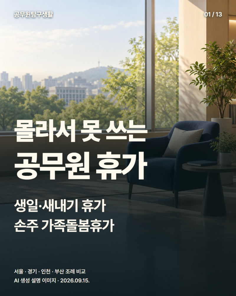 몰라서 못 쓰는 공무원 휴가ㅣ생일·새내기 휴가 있는 거 아셨어요?