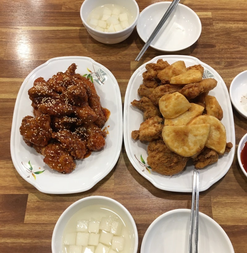 부산대 뉴숯불통닭본점 순살 비교 웨이팅 주차