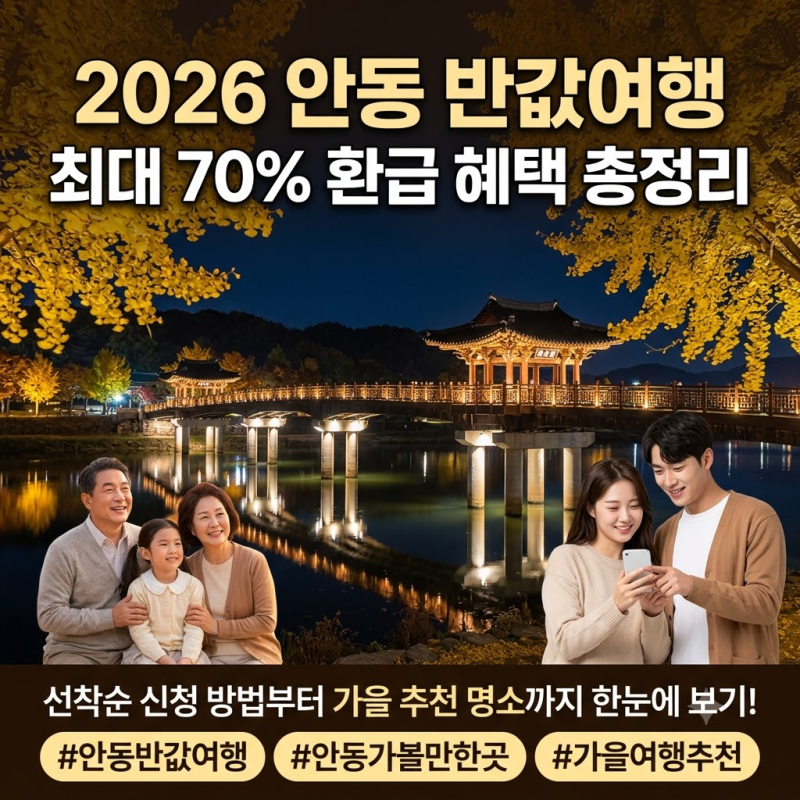 [안동 반값여행] 환급 70% 받는 법·필수 체크리스트·가을 단풍 여행지 추천