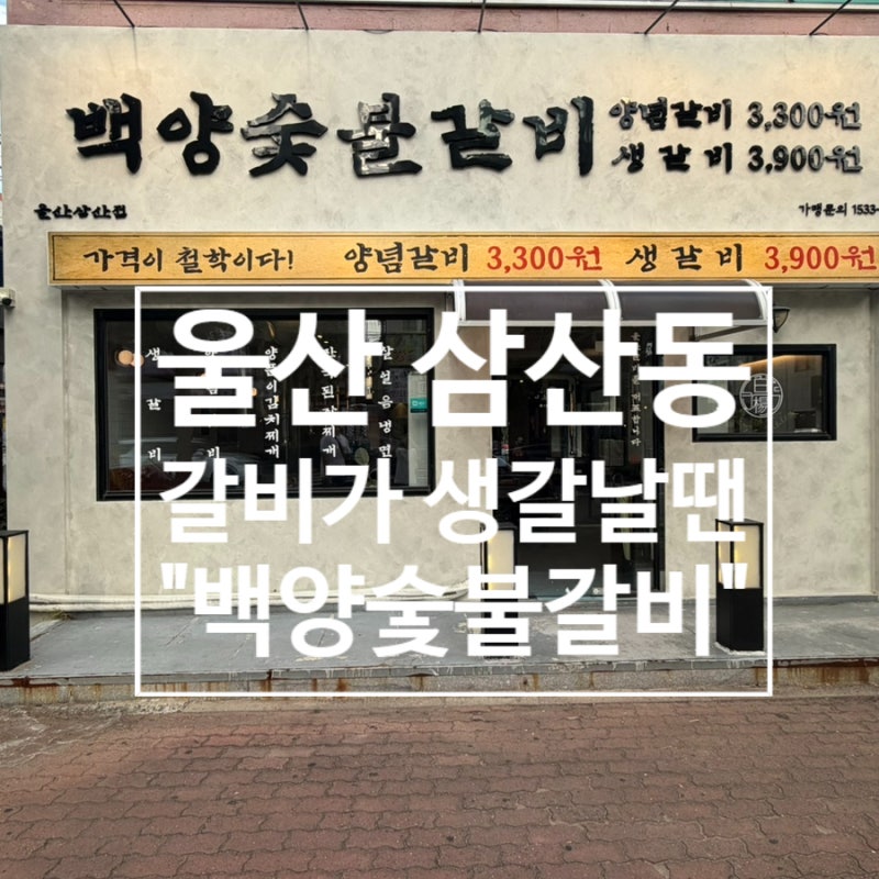 울산 갈비 맛집 백양숯불갈비, 삼산동에서 제대로 즐기기