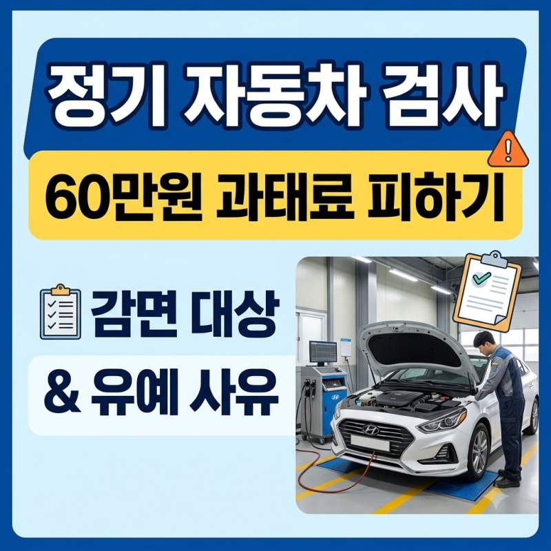 자동차 정기검사 과태료 60만원 막는 감면 대상과 유예 사유