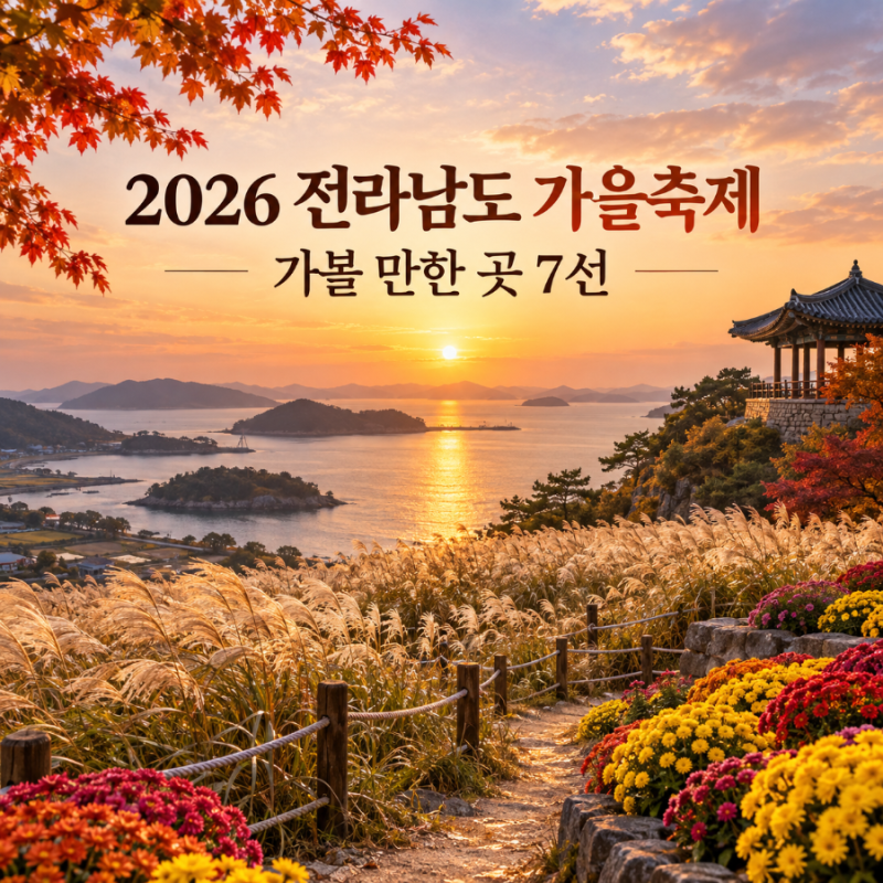 2026 전라남도 가을축제 총정리｜9월·10월·11월 가볼 만한 곳 7선