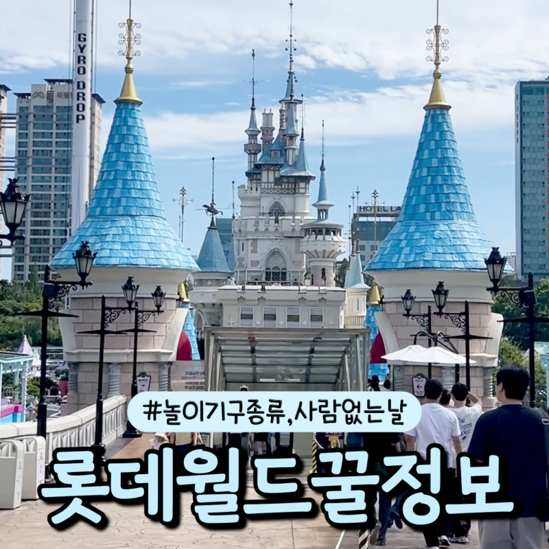 롯데월드 자유이용권 SKT 55% 할인 받고 평일 사람없는날 논 후기