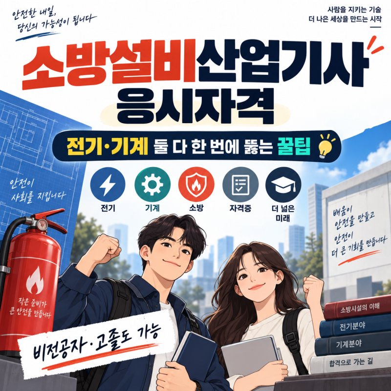 소방설비산업기사 응시자격 전기·기계 둘 다 한 번에 뚫는 꿀팁