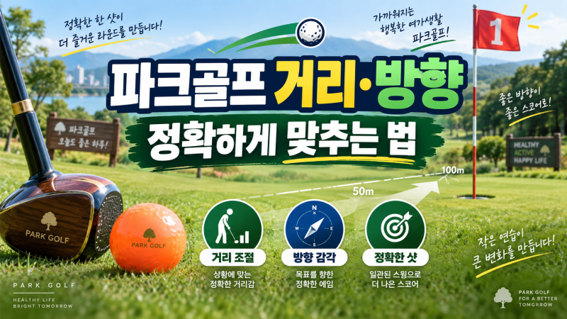 파크골프 거리 조절과 방향성 연습법｜공을 세게 치기 전에 익혀야 할 3가지