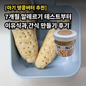 [아기 땅콩버터 추천] 7개월 알레르기 테스트부터 이유식과 간식 만들기 후기
