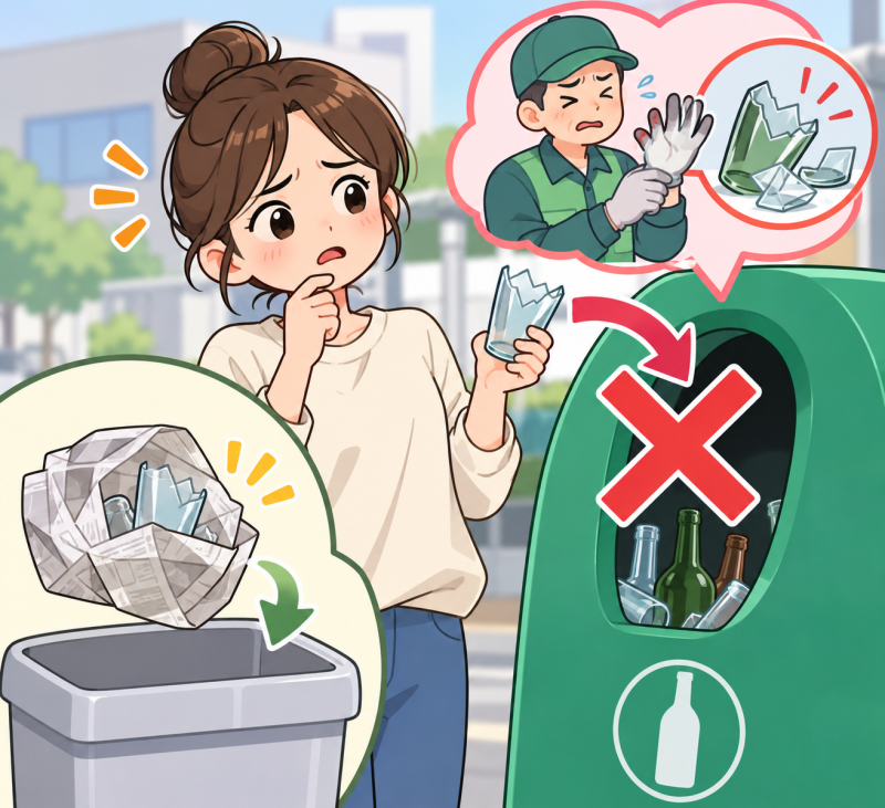 깨진 유리 버리는 방법 유리병 분리수거함에 넣으면 안 되는 이유