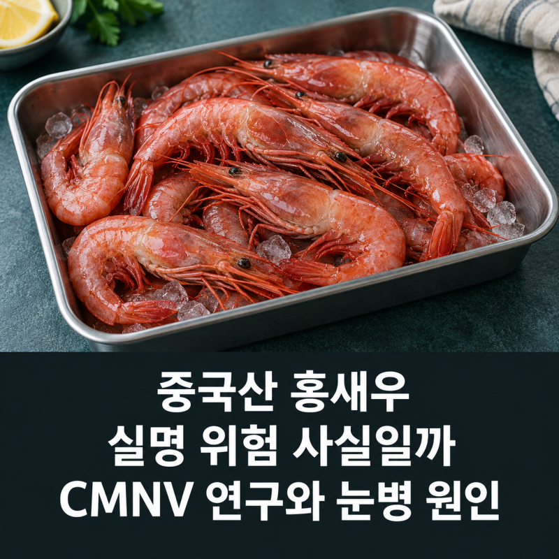 중국산 홍새우 실명 위험 사실일까 CMNV 바이러스 눈병 원인 알아보기