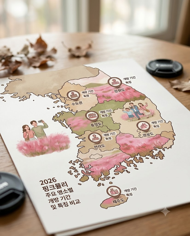 2026 핑크뮬리 개화시기 놓치지 마세요. 인생샷 건지는 전국 명소 5곳은 어디?