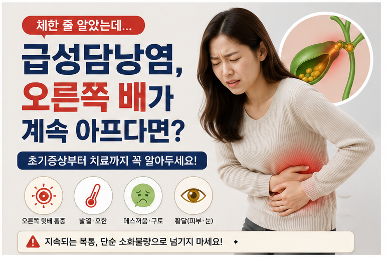 “소화가 안 되는 줄 알았는데…” 급성담낭염 의심해야 하는 증상 4가지