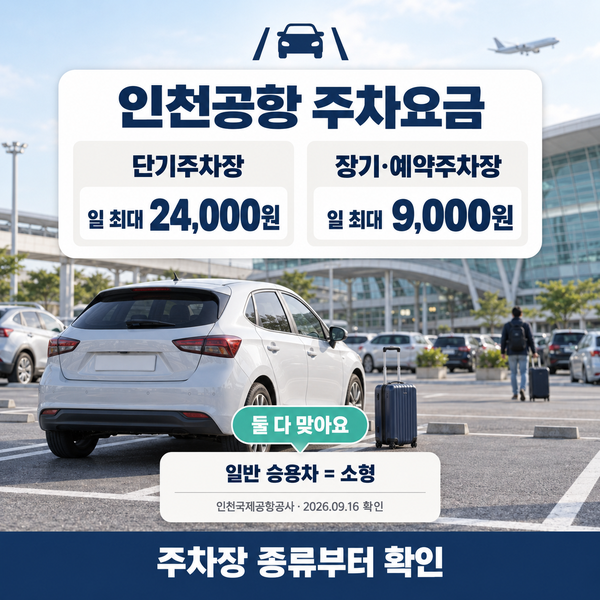 인천공항 주차요금 단기 2만4천원·장기 9천원으로 갈리는 이유