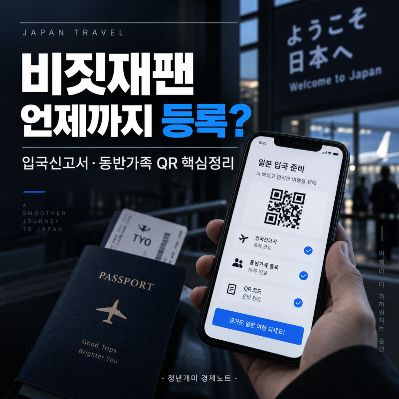 "비짓재팬 등록방법, 언제까지?" 일본 입국신고서·동반가족 QR 작성 순서